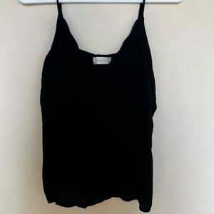 Altar’d State scalloped edge black tank top